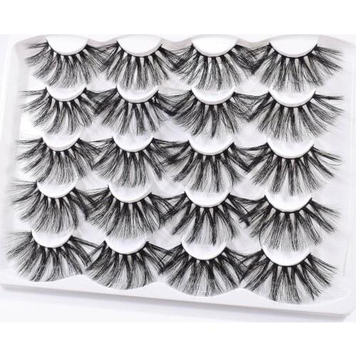 3D Mink Fake Lashes 8 Pairs Beauty False Eyelashes Long 25mm Wholesale Makeup Fluffy Dramatic Faux Cils Extension Soft косметика