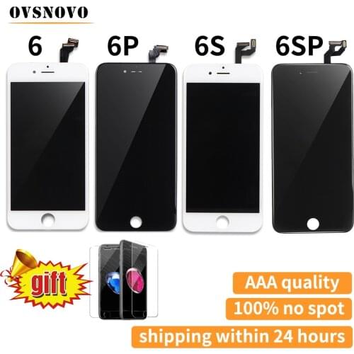 5pcs LCD Display ecran For iPhone 6 Screen Replacment For iPhone 6s Digitizer Assembly +Tempered Glass Black/White No Dead Pixel
