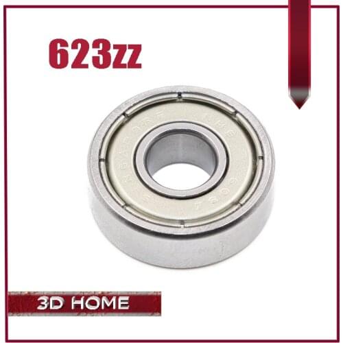 50pcs/lot 623ZZ bearing 623-ZZ 3x10x4 Miniature deep groove ball bearing 623 2Z ZZ bearing 623Z Free Shipping for 3D printer