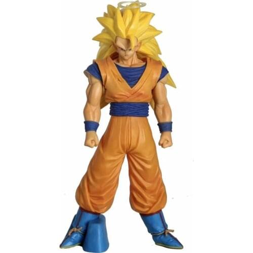 Bandai Dragon Ball Z Son Goku Anime Figure Super Saiyan 3 PVC Toys 33cm Action Figma Doll Collectible Gogeta DBZ Model Juguete