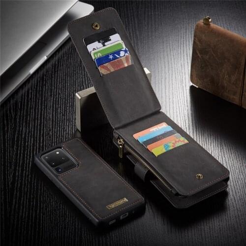 Leather Case For Samsung Galaxy Note 10 Plus 9 8 Magnet 2 in 1 Luxury Purse Wallet Case Cover For Samsung Note10 Plus Note9
