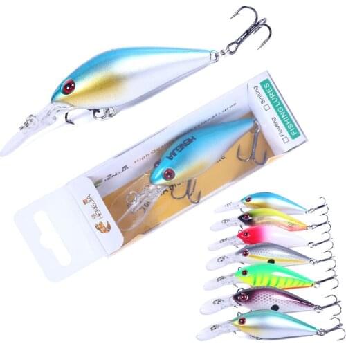 HENGJIA 1pc Crank bait Fishing lure 75mm 8g Artificial Hard Bait floating Wobblers Carp Fishing Tackle