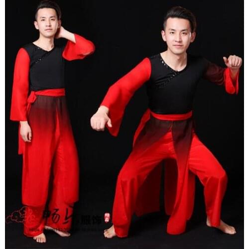 Chinese lion dance costume Han and Tang Dynasties Ancient Chinese folk costume Men