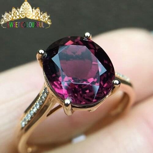 100% 18K Gold Natural tourmaline and Diamond Ring With national certificate T-005