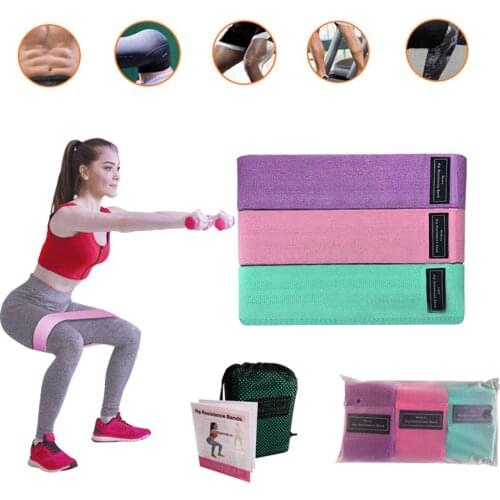 3PCS/Set Resistance Bands Squat Resistance Yoga Band Belt Stretching Yoga Portable Band Fitness Equipment Training Pull Rope