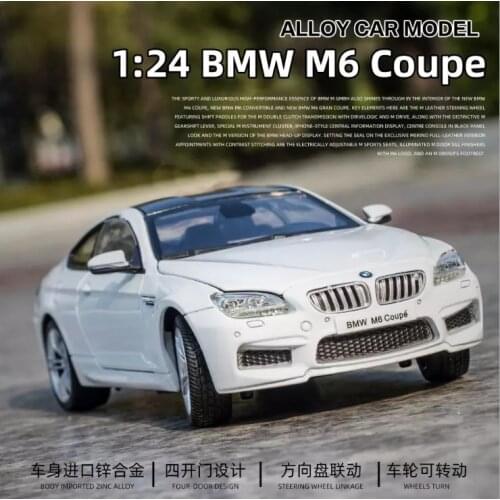 Simulation of M6 alloy car model childrens car model 1:24 toy car presents childrens birthday gifts