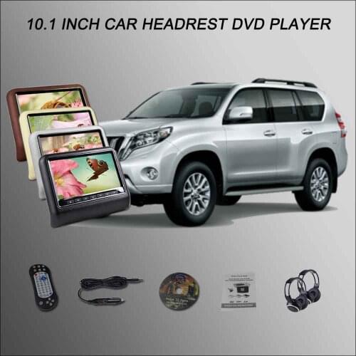 BigBigRoad Car Headrest Monitor /2*10.1" Screen Support USB SD DVD Player Games Remote Control For TOYOTA Prado