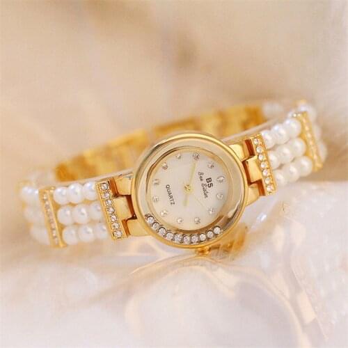 Montre femme Luxury Women Watches Top Brand Pearl Bracelet Quartz Watches Ladies Wristwatch Relogios Femininos saat
