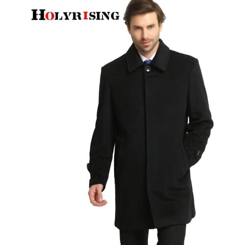 Men Wool Coats Causal Business Jackets Coats Male Turn Collar Overcoat Warm Mens Clothing Black S-4xl Brand Clothing