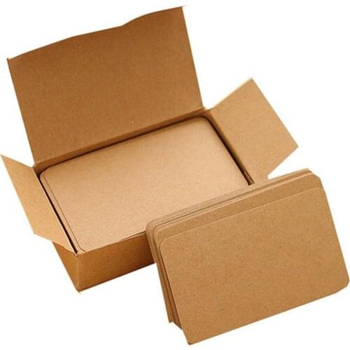 New-100 memory cards Blank DIY graffiti word cards net Small memo pad blocks Memorandum note Blank word cards (Khaki)