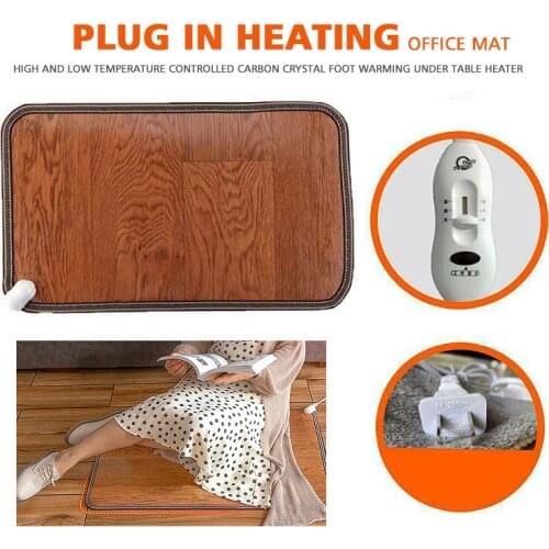 New Electric Heated Foot Warmer Floor Heating Mat Pad Carpet Feet Heater Office Home