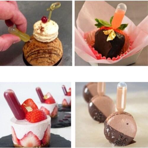 50pcs/LOT 4ml Plastic Squeeze Transfer Pipettes Dropper Disposable Pipettes For Strawberry Cupcake Ice Cream Chocolate transfer