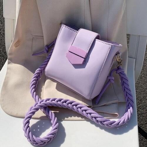 Weave Shoulder Belt Crossbody Bags For Women 2020 Summer Sweet Mini Shoulder Bags Lady Travel Handbags Cross Body Bag KL1057