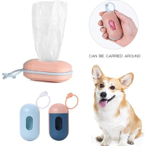 Practical Pet Dog Poop Bag Dispenser Portable Pill Shape puppy Waste Bag Hold Box For Medium large Dogs Trash Cleaning Supplies