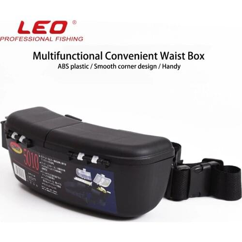 Leo Multifunctional Waist Bags 27729 Waist Hanging Fishing Accessories Bait Box ABS Fishing Gear Pesca 24*8*10CM Lure Case