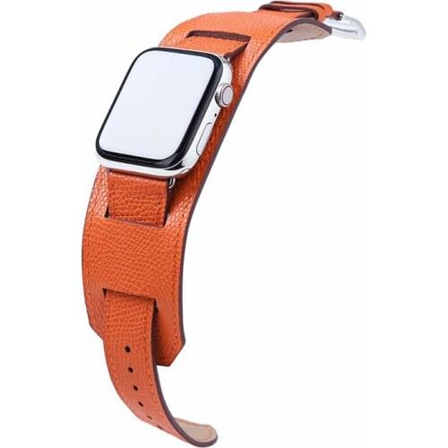 Cow Genuine Leather Band Double Tour Bracelet Strap for Apple Watch series 5 44mm iwatch 4 38mm 42mm Watchband 40mm Replacenent