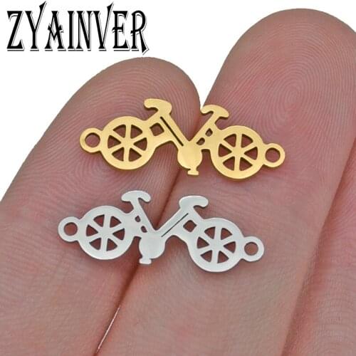 5pcs Stainless Steel Bicycle Motorcycle Charms Jewelry Making Bracelet Necklace Classic Gold Steel Choker Pendant Women Man Gift