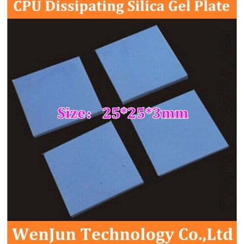50pcs/lot Free Shiping CPU Silica Gel Plate ,Notebook chip cooling silicon film thickness 3mm Heat conduction silicone pad