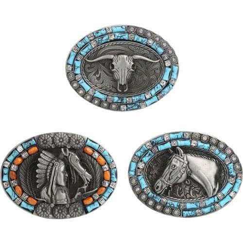 Vintage Style Horse Head Western Cowboy Rodeo Large Belt Buckle Replacement