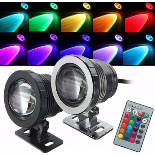 10/20W Waterproof RGB Flood Lamp LED Underwater Fountain Night Light AC/DC Aquarium Spotlight Lights for Outdoor Garden Decorate
