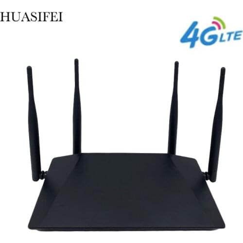 HUASIFEI 4g wifi router sim card with 4 external antennSuper cheap wireless router with SIM card 300Mbps 4G LTE Wifi router