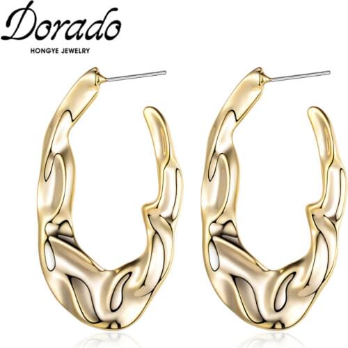 Dorado Big Oval Hoop Earrings for Women New Geometric Matal Punk Aesthetic Modern Jewelry Party Gifts Most Popular 2020