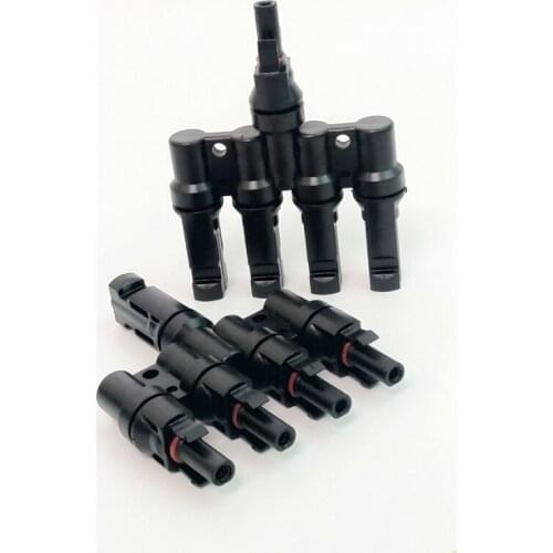 1 Pair x 4T Branch Connector male and female, Solar Panel parallel Connector used for Solar Cable 2.5mm2 4mm2 6mm2