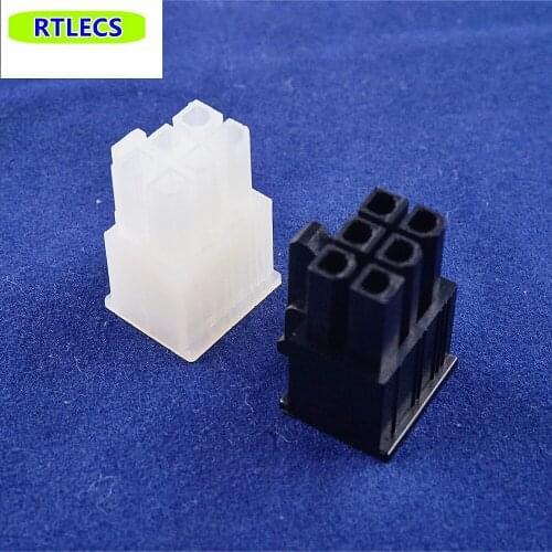 10pcs 4.2 mm 6 PIN Male Housing Receptacle Computer ATX Video graphics card GPU PCI-E PCIe Power Connector 2 Square 4 Tapered