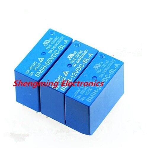 10pcs 6pins SMIH-05VDC-SL-A SMIH-12VDC-SL-A SMIH-24VDC-SL-A 16A 250VAC Relay