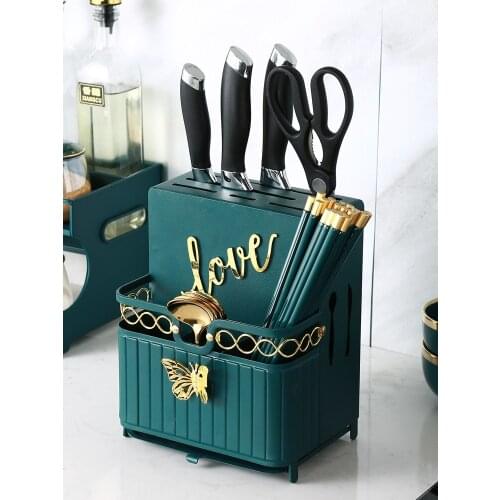 2021 Kitchen Knife Shelves Kitchen Knife Storage Rack Chopsticks Cage Knife Holder One Wall-mounted Kitchen Supplies