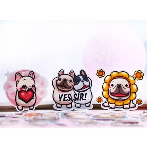 34 PCS Anime Love dog couple Paper Stickers Crafts And Scrapbooking stickers kids toys book Decorative sticker DIY Stationery
