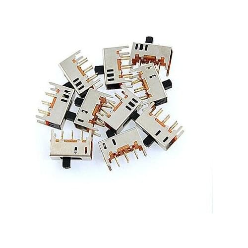 50 Pcs PCB DC 50V 0.3A 2 Position DPDT 2P2T Mini Vertical Slide Switch 6 Pin DIP