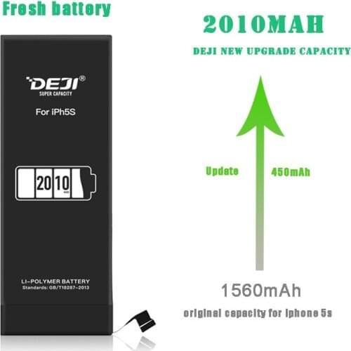 DEJI For iPhone 5s 5 se battery Original Li-Polymer internal Battery cell phone High Capacity 2010mAh Replacement Batteries