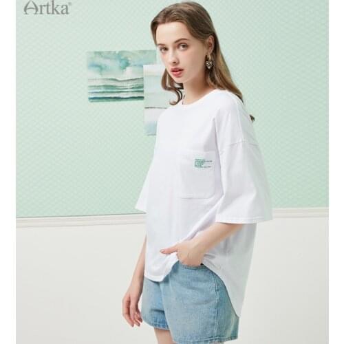 Женские футболки с надписями Artka China At AliExpress