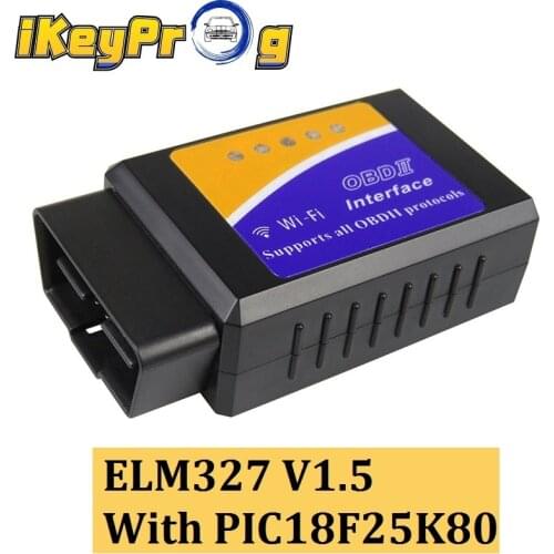 WIFI V1.5 ELM327 PIC18F25K80 ELM 327 MINI ELM 327 OBDII Auto Diagnostic Tool BT ELM 327 Car Scanner for Android/IOS/Windows
