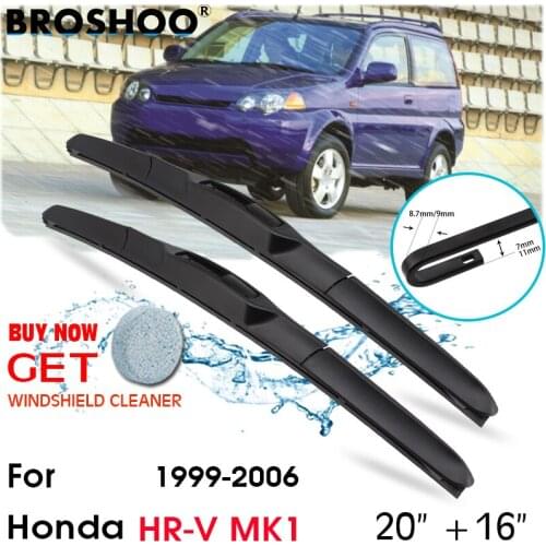Car Wiper Blade Front Window Windscreen Windshield Wipers Blades J hook Auto Accessories For Honda HR-V MK1 20"+16" 1999-2006