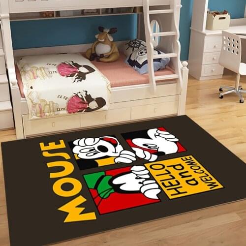 Disney Mickey Baby Play Mat 80x160cm Carpet Child Bedroom Play Mat Soft Flannel Girl Room Area Rug and Carpets for Living Room