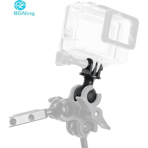 For Gopro Tripod Mount Ball Head Base 1/4 Adapter 360 Degree Rotation for GoPro 8 7 5 4 3+ 3 2 1 Sjcam Xiaomi YI Action Camera