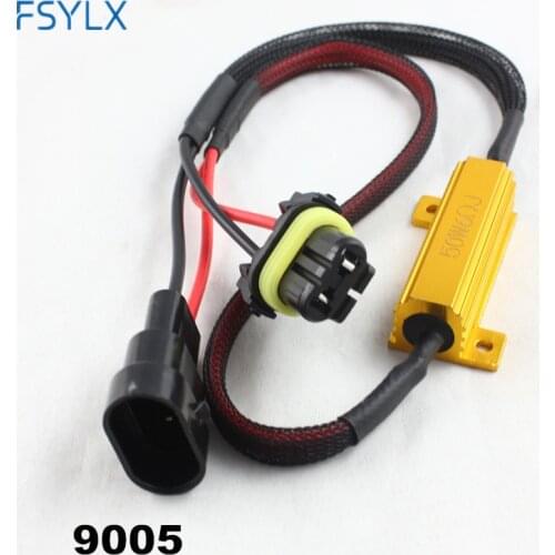 FSYLX 12pcs H7 H1 H3 9005 HB3 9006 HB4 H8 H11 LED Fog Headlight Error Free Warning Canceller Load Resistor Canbus Decoder