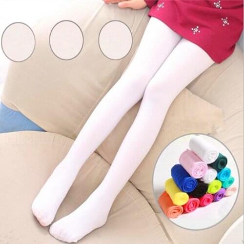 Tights Summer Spring Candy Color Kids Pantyhose Ballet Dance Tights for Girls Stocking Children Velvet Solid White Pantyhose