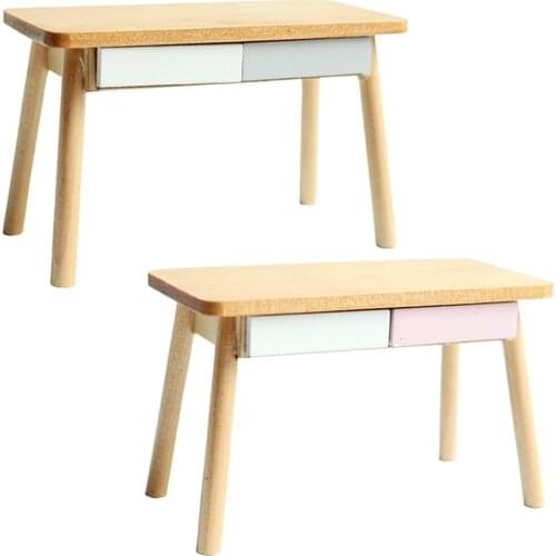 Dollhouse Side Table Dolls House Desk Miniature Furniture Model Lovers Gift