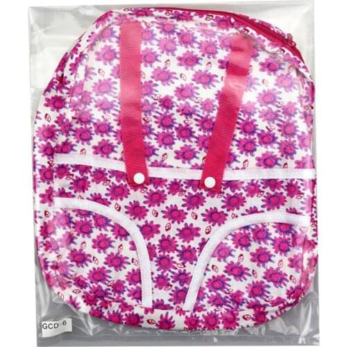 MagiDeal Rose Baby Doll Carrier Kids Backpack for 18'' AG American Doll Doll