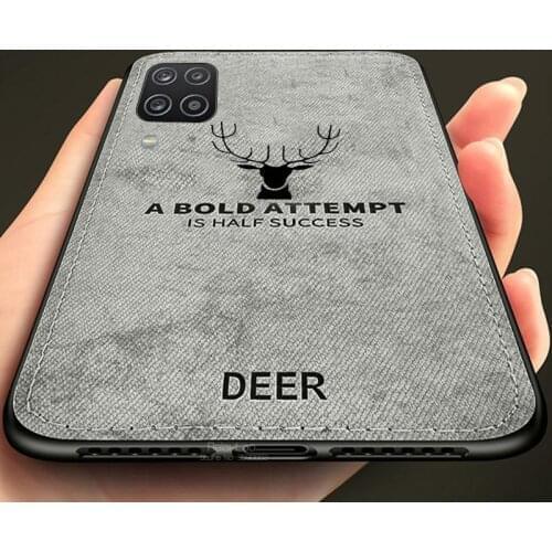 Fashion Cloth Fabric Case For Samsung Galaxy A12 6.5" 2020 A 12 SM-A125F/DS Silicone Shockproof Phone Cover For Samsung A12 Case