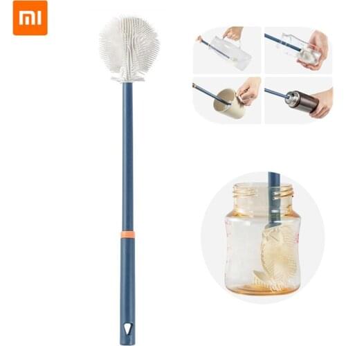 LUSN Food Grade Soft Rubber Bristles Brush Head 360 degree No Dead Angle Cleaning Suitable for Multiple Cup Types Support Hung