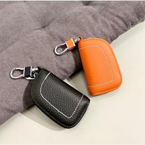 2021 new car key pack womens small leather wallet simple mens general large capacity multi-functional personalized storage bag