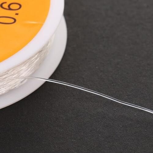10m Clear Elastic Thread, Stretchy Cord For Jewellery Making 0.6mm