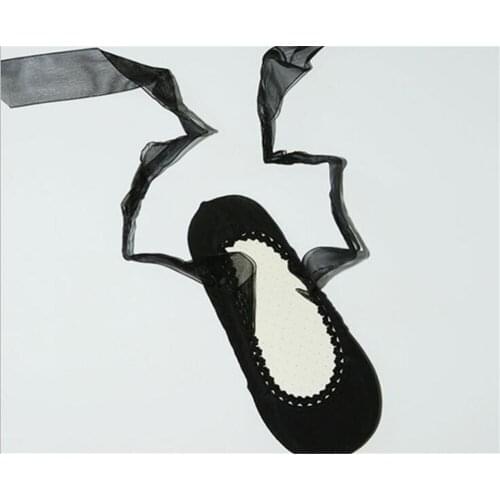 Chic Womens Ribbon Lace up Socks.Lady Girl Ballet Dancing Low Cut Boat Socks Sox Elegant Princess Sock Slippers B757