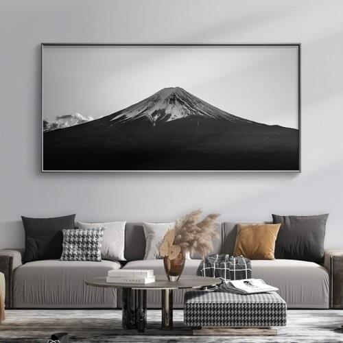 Modern Black and White Landscape Mountain Minimalist Posters and Prints Wall Picture for Living Room Home Decor No Frame Cuadros