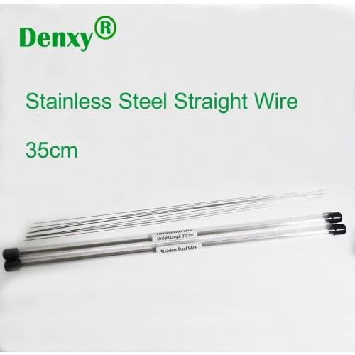 Denxy Dental 20pcs Stainless Steel Wire Straight Orthodontic Archwire Dental Ligature Wire Orthodontic Bracket