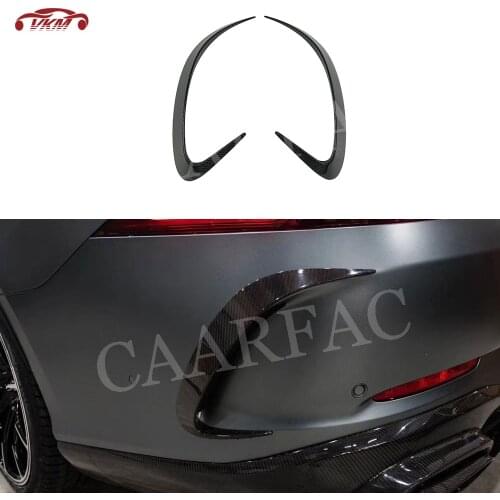 Dry Carbon Fiber / FRP Rear Bumper Air Vent Outlet Trim Strip Canards Spoiler For Benz AMG GT50 GT53 GT43 2019 2020